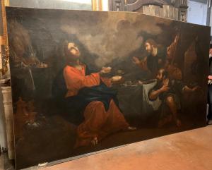 pan236 - Ölgemälde auf Leinwand "Das Abendmahl in Emmaus", B 360 cm x H 214 cm
